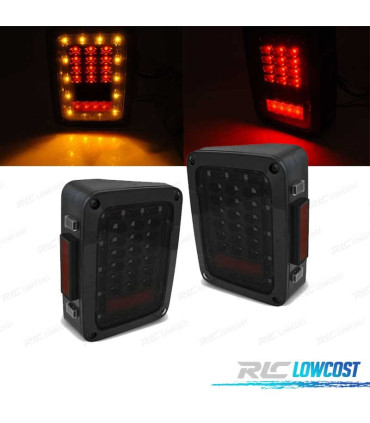 FANALI JEEP WRANGLER JK 07-18 A LED FUMÉ