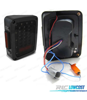 FANALI JEEP WRANGLER JK 07-18 A LED FUMÉ