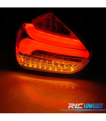 FANALI PER FORD FOCUS MK3 HATCHBACK 15-18 A LED DINAMICI ROSSI FUMÉ