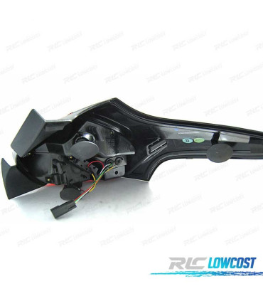 FANALI PER FORD FOCUS MK3 HATCHBACK 15-18 A LED DINAMICI ROSSI FUMÉ