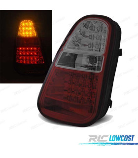 FANALI MINI COOPER R50 R52 R53 04-06 LED ROSSO AFFUMICATO