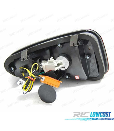 FANALI MINI COOPER R50 R52 R53 04-06 LED ROSSO AFFUMICATO