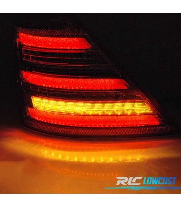 FANALI PER MERCEDES W221 CLASSE S 05-09 LED DINAMICI LOOK W222 ROSSO BIANCO
