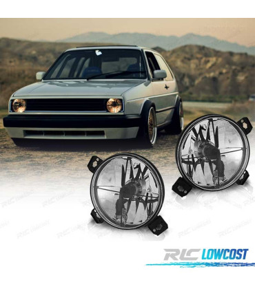 FARI PER VOLKSWAGEN VW GOLF MK2 83-91 CROMATI INTERNI