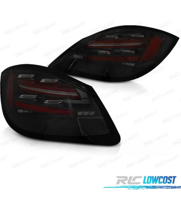 FANALI PER PORSCHE BOXSTER CAYMAN 987 09-12 BARRE LED DINAMICHE NERE AFFUMICATE