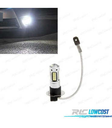 KIT LAMPADE LED ANTIABBAGLIANTI H3 60 WATT CANBUS 30 SMD 6000 K