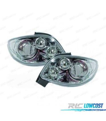 FANALI PER PEUGEOT 206 CC 98-09 FONDO CROMATO