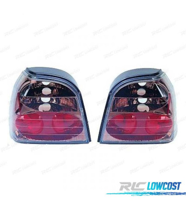 FANALI PER VOLKSWAGEN VW GOLF 3 91-97 FONDO CROMATO FUMÉ
