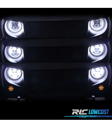 FARI PER JEEP WRANGLER 96-18 ANGEL EYES LED NERO