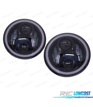 FARI PER JEEP WRANGLER 96-18 ANGEL EYES LED NERO