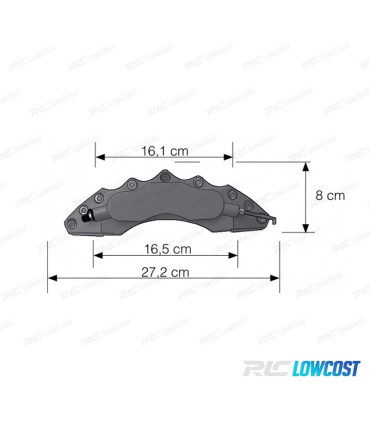 COPRI PINZE A 6 PISTONI BLU