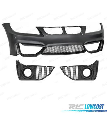 PARAURTI ANTERIORE BMW E90 E91 05-08 ASPECTO M4 PDC GRIGLIE NEBBIA