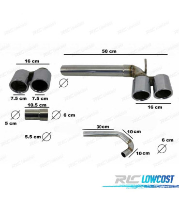 KIT SCARICO BMW F30 F31 LOOK M3 DOPPI TERMINALI SU ENTRAMBI I LATI
