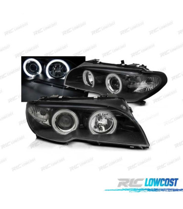 FARI BMW E46 03-06 ANGEL EYES CCFL FONDO NERO