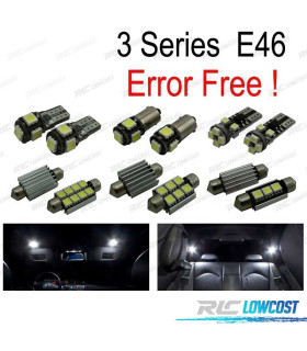 KIT 20 LAMPADE LED INTERNE PER BMW SERIE 3 E46 M3 318I 318TI 323I 323IS 325I 325XI 328I 99-05