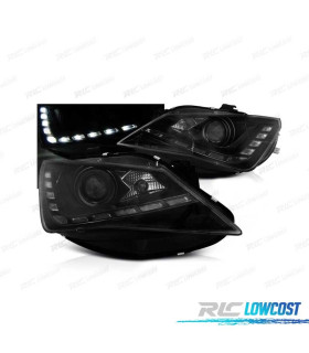 FARI PER SEAT IBIZA 6J 12-15 LUCE DIURNA A LED FONDO NERO