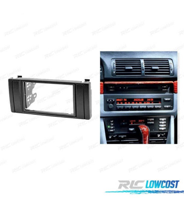 CORNICE NERA PER AUTORADIO 2-DIN PER BMW SERIE 5 E39 E X5 E53