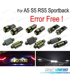 KIT 24 LAMPADE LED INTERNE PER AUDI A5 S5 RS5 SPORTBACK 2009-2015