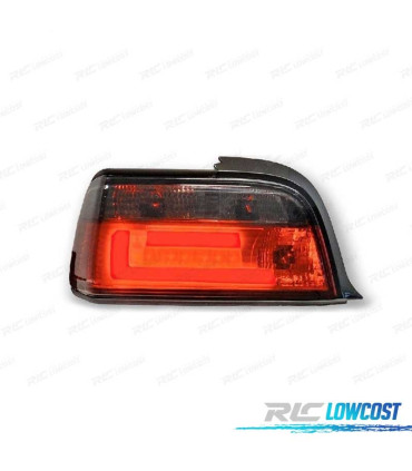 FANALI A LED BMW SERIE 3 E36 COUPE CABRIO 90-99 ROSSO AFFUMICATO