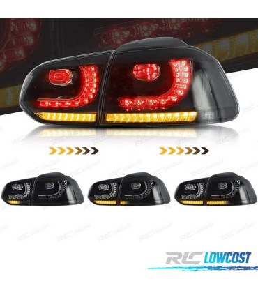 FANALI VOLKSWAGEN VW GOLF 6 FULL LED DINAMICI FUMÉ LOOK R20 08-12