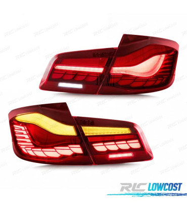 FANALI BMW F10 FULL LED DINAMICI ROSSO LIGHT BAR OLED 10-17