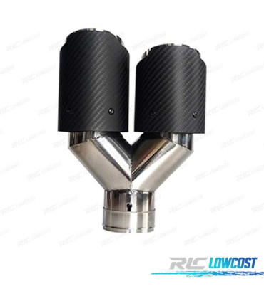 TERMINALE SCARICO IN CARBONIO DOPPIO SINISTRO LOOK AKRAPOVIC