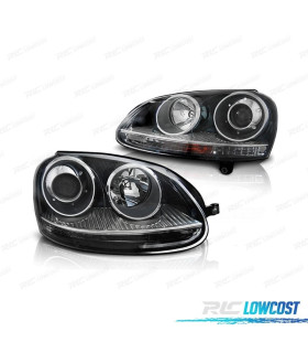 FARI XENON VOLKSWAGEN VW GOLF 5 LOOK GTI 03-08 FONDO NERO