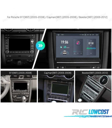 RADIO GPS ANDROID 10 PER PORSCHE SCHERMO TOUCHSCREEN