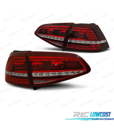 FANALI VOLKSWAGEN VW GOLF 7 12-17 LOOK GTI FRECCIA LED DINAMICA ROSSO CHIARO