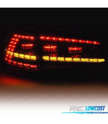 FANALI VOLKSWAGEN VW GOLF 7 12-17 LOOK GTI FRECCIA LED DINAMICA ROSSO CHIARO