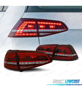 FANALI VOLKSWAGEN VW GOLF 7 12-17 LOOK GTI FRECCIA LED DINAMICA ROSSO CHIARO