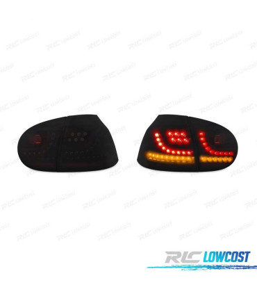 FANALI VOLKSWAGEN VW GOLF 5 03-08 LED SFONDO NERO AFFUMICATO
