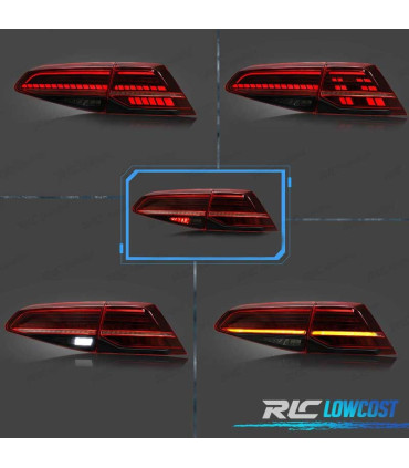 FANALI VOLKSWAGEN VW GOLF 7 7.5 12-20 LOOK 7.5 CON FRECCIA LED DINAMICA