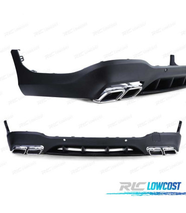 DIFFUSORE MERCEDES GLC X253 15-18 AMG PDC + TEMINALI DI SCARICO