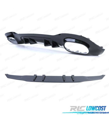 DIFFUSORE MERCEDES CLASSE A W177 18- LOOK A35 AMG NERO LUCIDO + TERMINALI DI SCARICO
