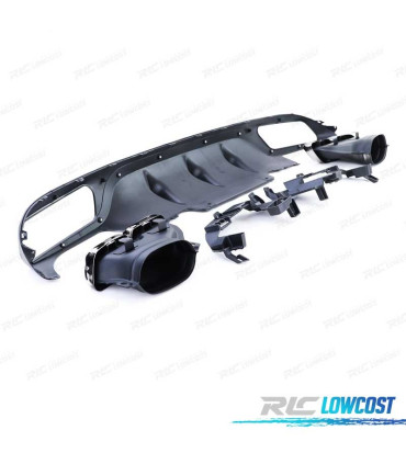 DIFFUSORE MERCEDES CLASSE E W213 SEDAN 16-20 LOOK E63 + TERMINALI DI SCARICO