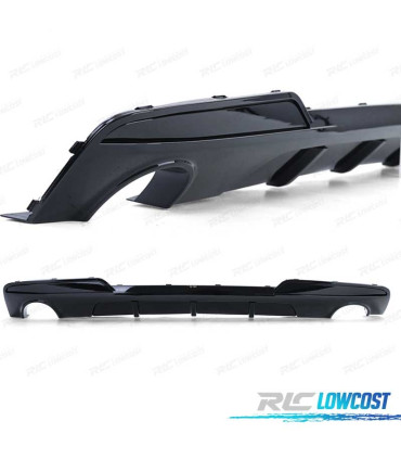 DIFFUSORE PER BMW F10 F11 10-16 LOOK M NERO LUCIDO