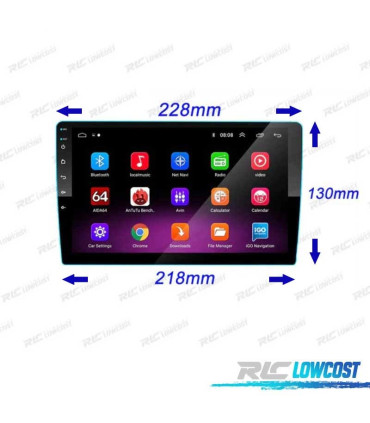 RADIO 9" GPS ANDROID 13 QUAD CORE 64GB ROM