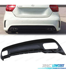 DIFFUSORE MERCEDES CLASSE A W176 12-18 LOOK AMG A45 DOPPIA USCITA