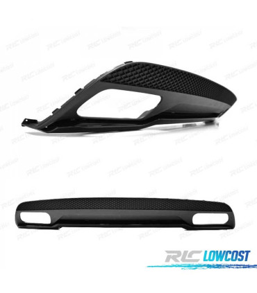 DIFFUSORE MERCEDES CLASSE A W176 12-18 LOOK AMG A45 DOPPIA USCITA