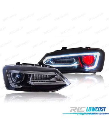 FARI PER VOLKSWAGEN VW POLO 6R 09-17 BARRE LUMINOSE A LED DEVIL EYES