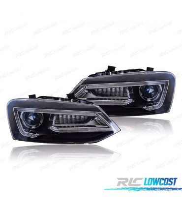 FARI PER VOLKSWAGEN VW POLO 6R 09-17 BARRE LUMINOSE A LED DEVIL EYES