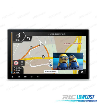 RADIO GPS ANDROID 13 NAVIGATORE 10.1" OCTA-CORE 2DIN MULTIMEDIA DVD