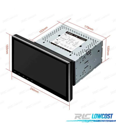 RADIO GPS ANDROID 13 NAVIGATORE 10.1" OCTA-CORE 2DIN MULTIMEDIA DVD