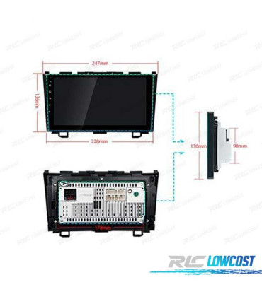 RADIO GPS ANDROID 11 PER HONDA CRV CR-V 07-11