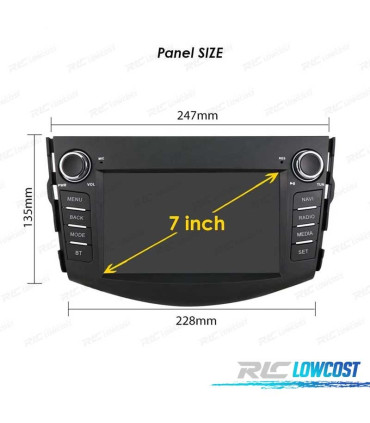 RADIO GPS ANDROID 15 PER TOYOTA RAV4 06-12 7"