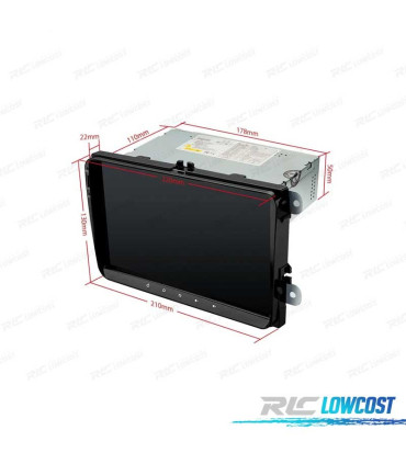 RADIO GPS ANDROID 12 PER VOLKSWAGEN VW SKODA SEAT SCHERMO TATTILE