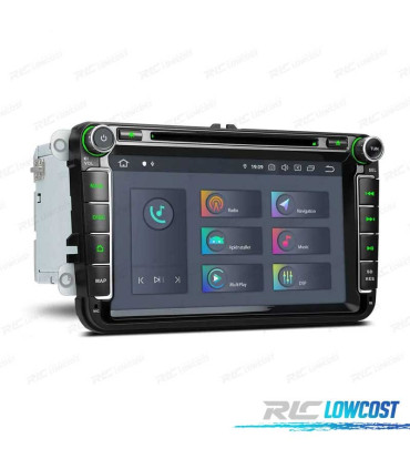 RADIO GPS ANDROID 11 PER VOLKSWAGEN VW SEAT SKODA CARPLAY COMPLETO RCA LCD TATTILE