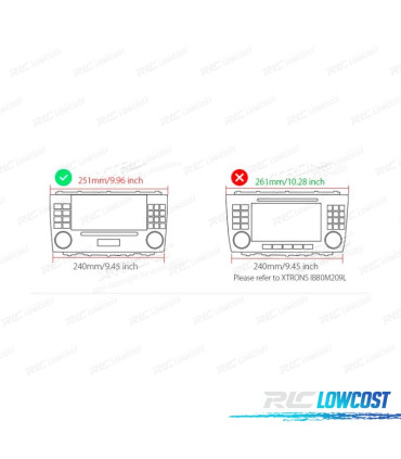 RADIO GPS ANDROID 11 PER MERCEDES CLK A209 C209 02-09