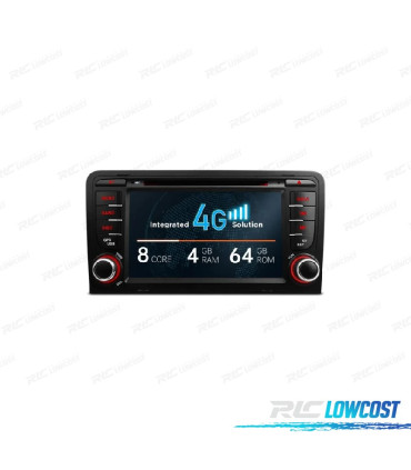 RADIO GPS ANDROID 12 PER AUDI A3 8P 8PA S3 RS3 03-12